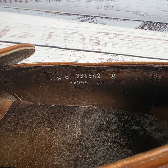 Vintage Florsheim Imperial‎ Brown Leather Horse Bit Style Tassel Loafers 10.5 B main image 4